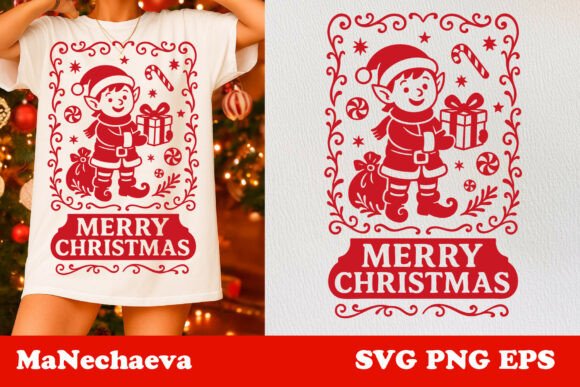 Christmas Coquette Frame SVG Elf Review