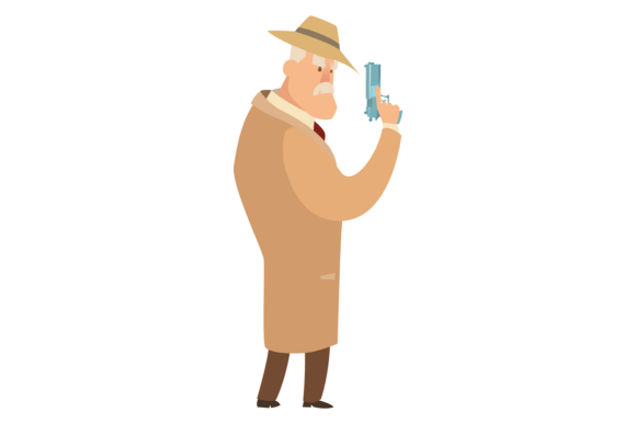 Detective Hold Gun Retro Spy Embroidery Review