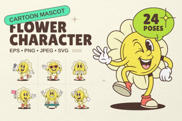 Flower Cartoon Mascot Character Embroidery Review