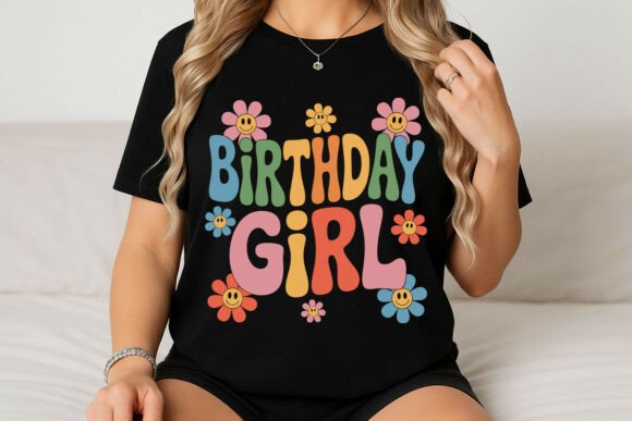 Groovy Birthday Girl Floral Design