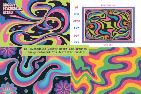 Groovy Psychedelic Retro Backgrounds Review