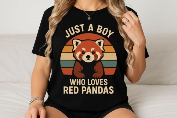 Red Panda Boy Retro Sunset Design Review