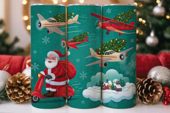 Retro Santa Flight 20oz Tumbler Wrap Review