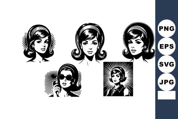 Retro Woman Hairstyles Vintage Fashion H