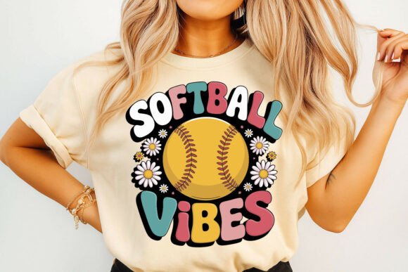 Softball Vibes Groovy Retro Design Review