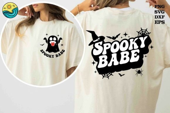 Spooky Babe SVG, Cute Ghost Halloween