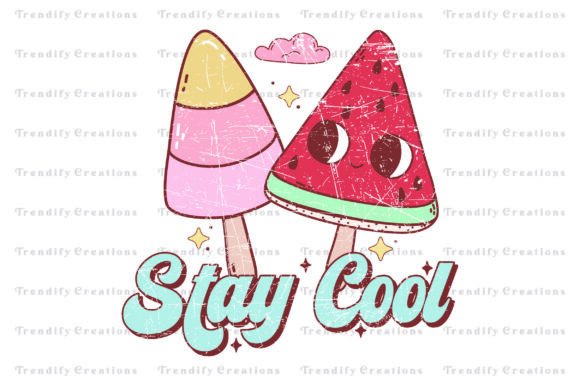 Stay Cool PNG Review: Retro Ice Cream Embroidery Potential