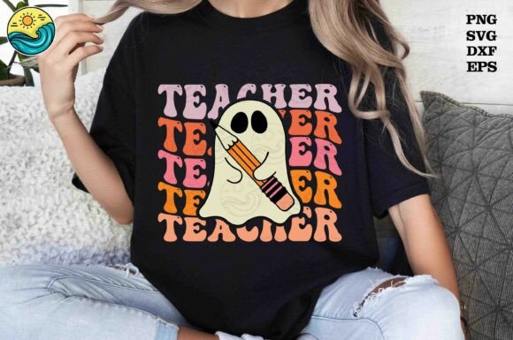 Teacher Ghost SVG, Cute Halloween Teach